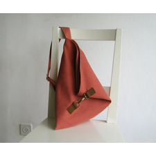 Over the Shoulder Purse in Coral Vegan Suede